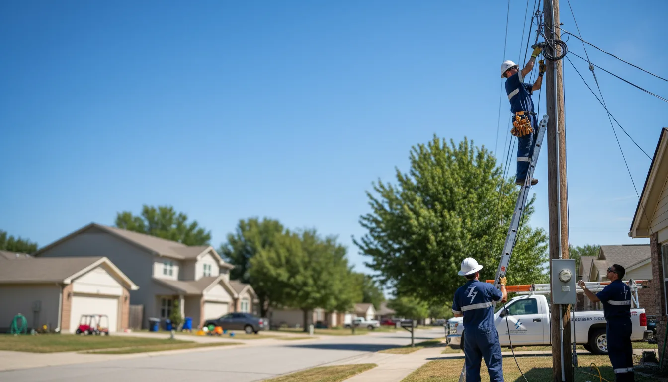 Residential electrician providing installation services in Redwater, TX